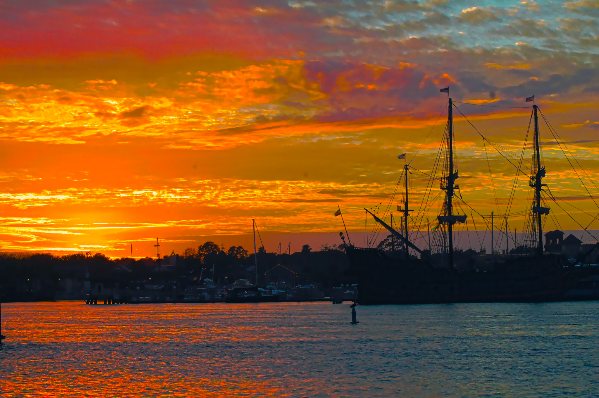 Sunset Over St. Augustine Marina