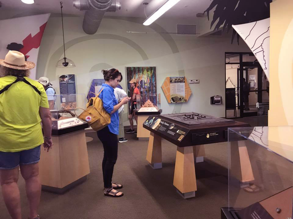 Patrons inside Fort Mose Historical Society  Museum