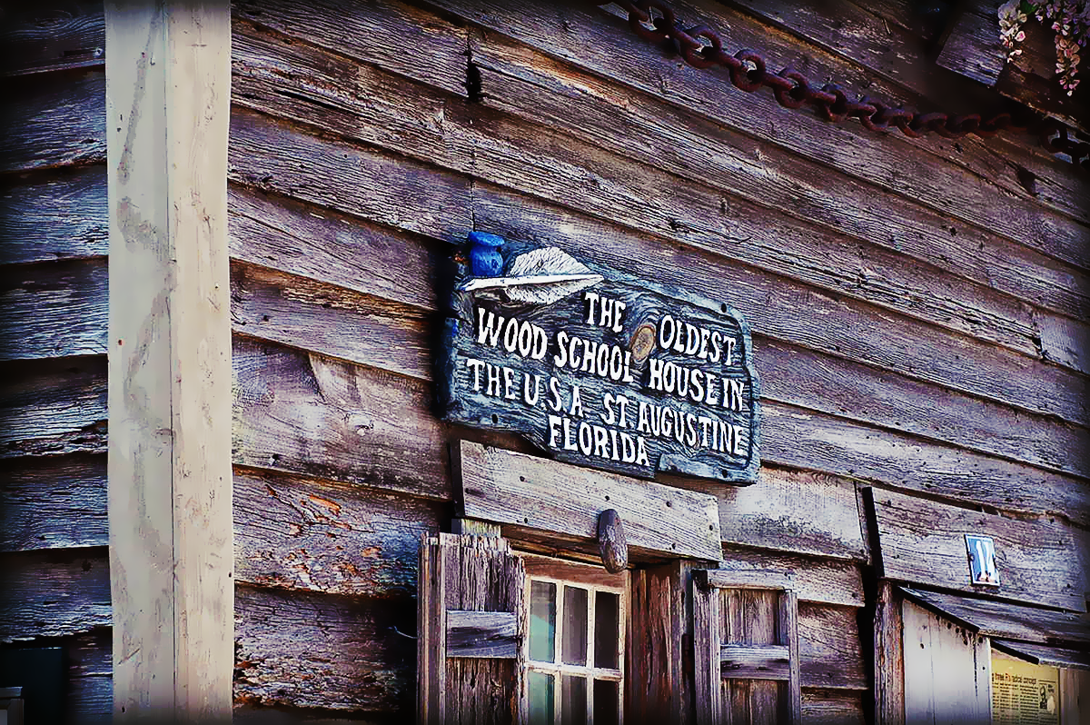 Outside the Oldest Wooden School House