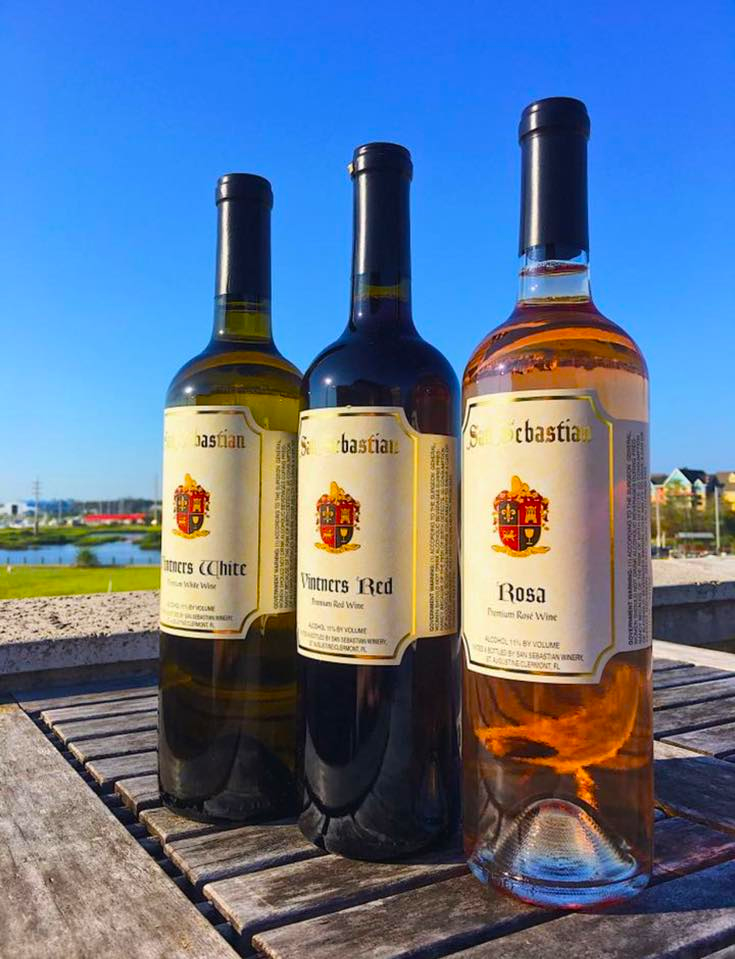 Three bottles of The San Sebastian Wines