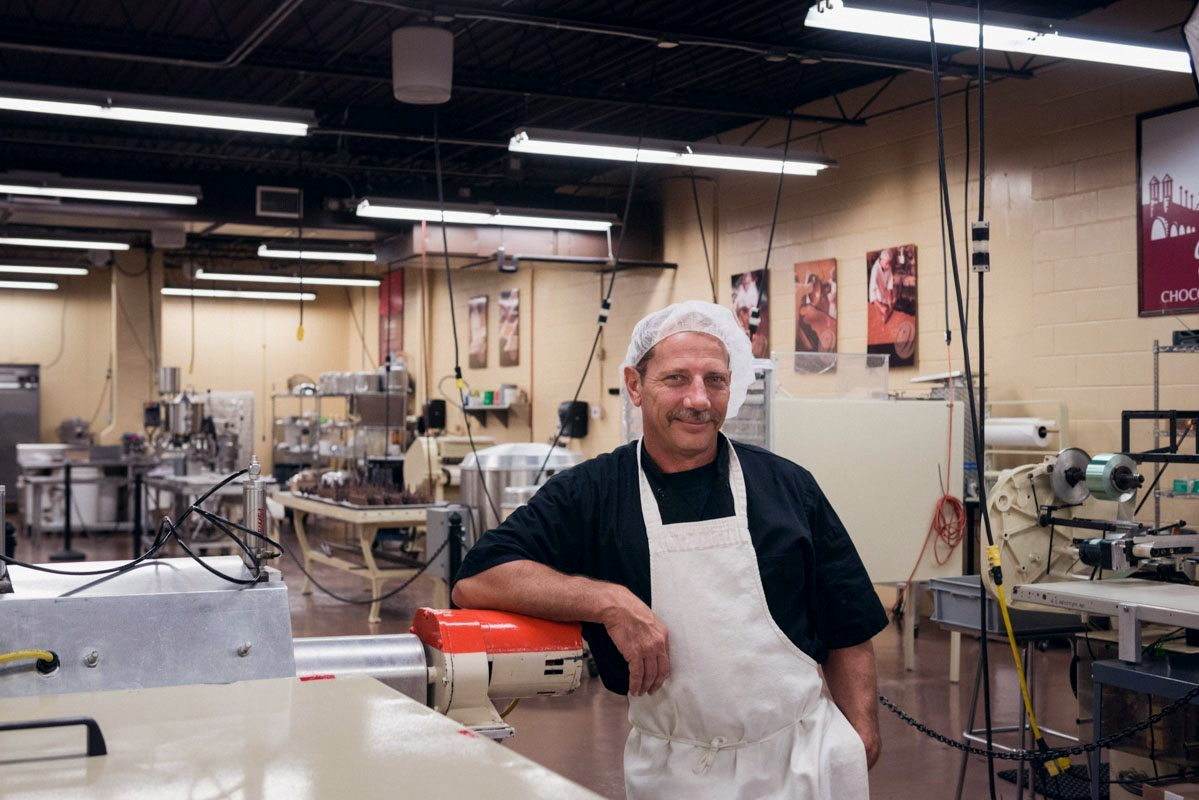 Chef Inside the Whetstone Chocolate Factory